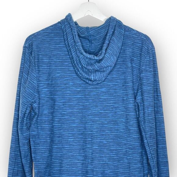 Quiksilver Kentin Hoody Hooded Shirt Heather Blue Modern Fit Men’s Size Medium - Picture 5 of 11